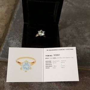 Aquamarine ring.